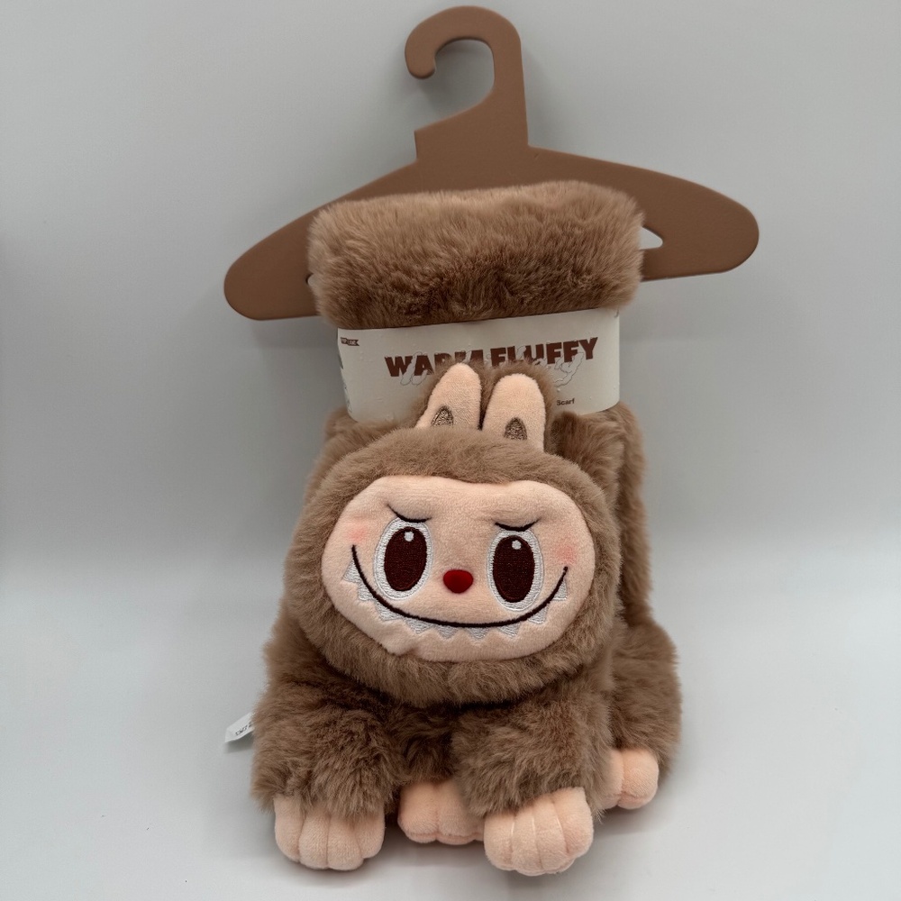 Pop Land Winter Fluffy Holiday Series -- Labubu Plush Scarf